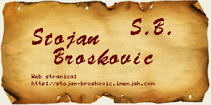 Stojan Brošković vizit kartica